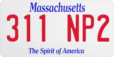 MA license plate 311NP2