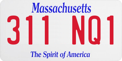 MA license plate 311NQ1