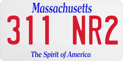 MA license plate 311NR2