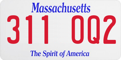 MA license plate 311OQ2