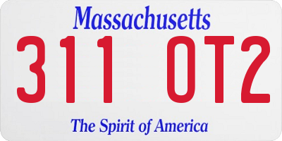 MA license plate 311OT2