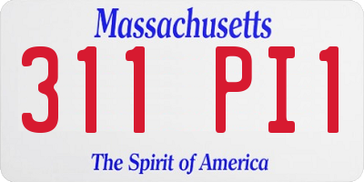 MA license plate 311PI1