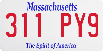 MA license plate 311PY9