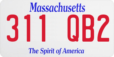 MA license plate 311QB2