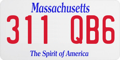 MA license plate 311QB6