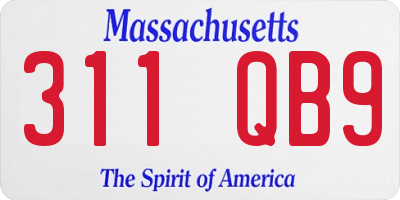 MA license plate 311QB9