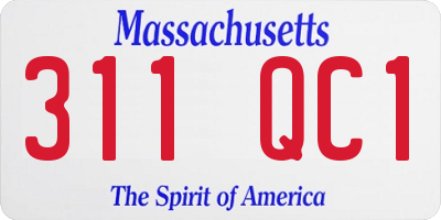 MA license plate 311QC1