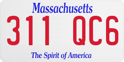 MA license plate 311QC6