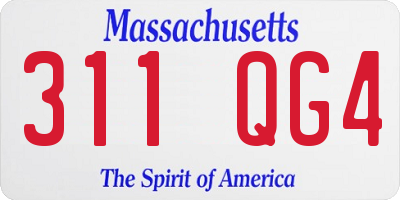 MA license plate 311QG4