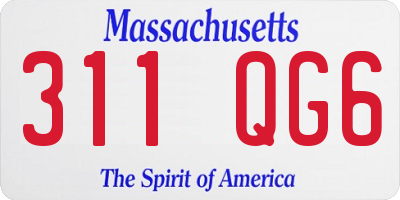 MA license plate 311QG6