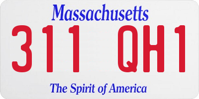 MA license plate 311QH1