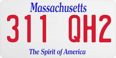MA license plate 311QH2