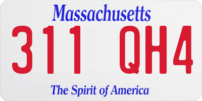 MA license plate 311QH4