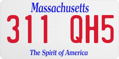 MA license plate 311QH5