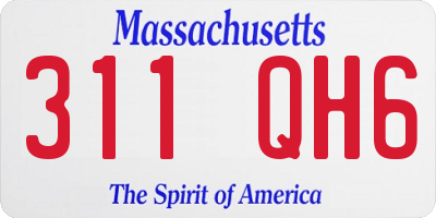 MA license plate 311QH6