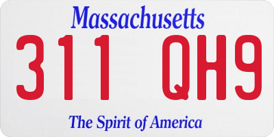 MA license plate 311QH9