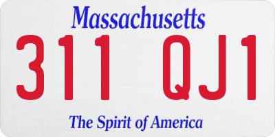MA license plate 311QJ1