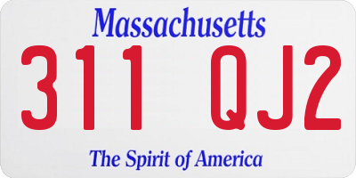MA license plate 311QJ2