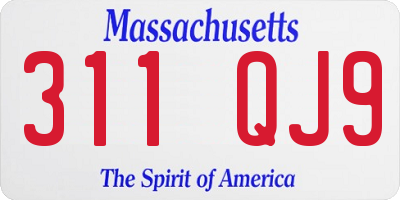 MA license plate 311QJ9