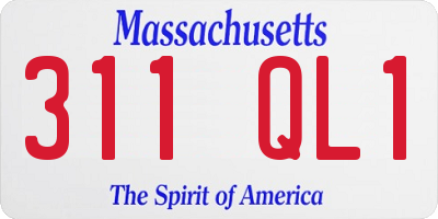 MA license plate 311QL1
