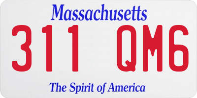 MA license plate 311QM6