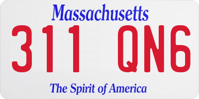 MA license plate 311QN6