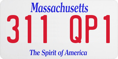 MA license plate 311QP1