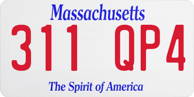 MA license plate 311QP4