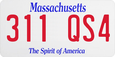 MA license plate 311QS4
