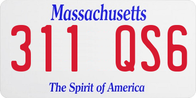 MA license plate 311QS6