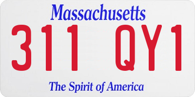 MA license plate 311QY1