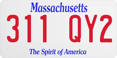MA license plate 311QY2