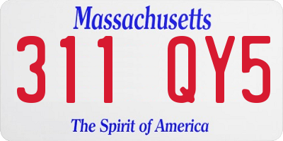 MA license plate 311QY5