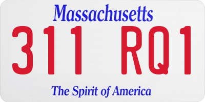 MA license plate 311RQ1