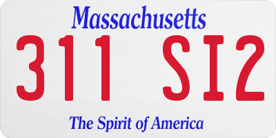 MA license plate 311SI2