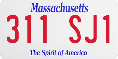 MA license plate 311SJ1