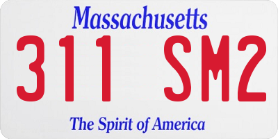 MA license plate 311SM2