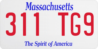 MA license plate 311TG9
