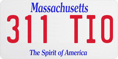 MA license plate 311TI0