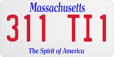 MA license plate 311TI1