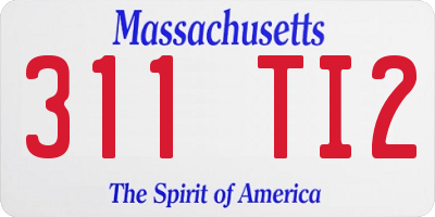 MA license plate 311TI2