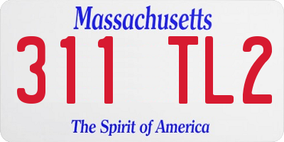 MA license plate 311TL2
