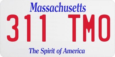 MA license plate 311TM0