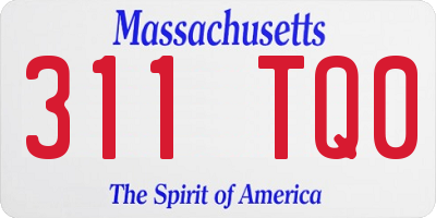 MA license plate 311TQ0