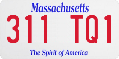 MA license plate 311TQ1