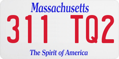 MA license plate 311TQ2