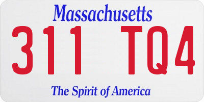 MA license plate 311TQ4