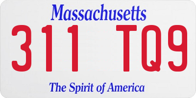 MA license plate 311TQ9
