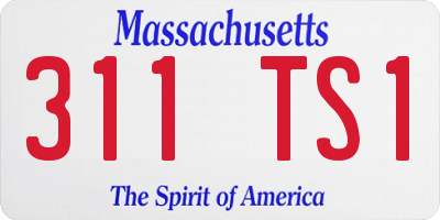 MA license plate 311TS1