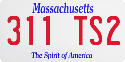 MA license plate 311TS2